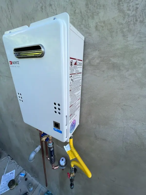 Tankless water heater installation for Sundance homes